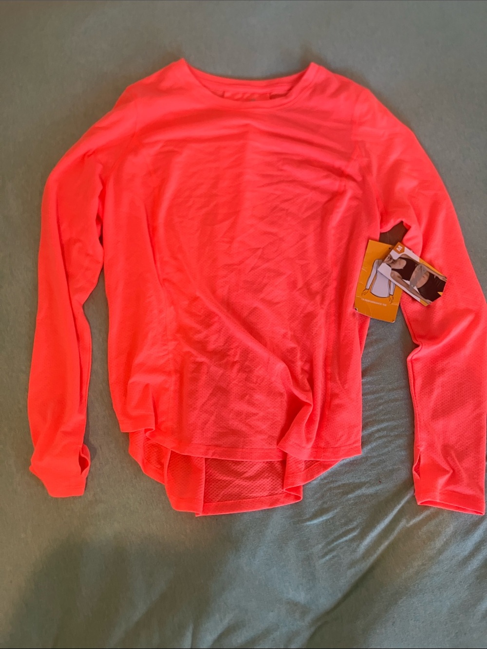 Neon Coral Lightweight Long-Sleeve Women's Sweater